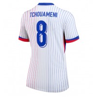 Camisa de Futebol França Aurelien Tchouameni #8 Equipamento Secundário Mulheres Europeu 2024 Manga Curta